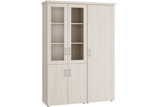 Шкаф для бумаг с гардеробом Агат, цвет светлый дуб