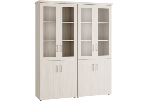 Шкаф для бумаг 4 створки Агат, цвет светлый дуб