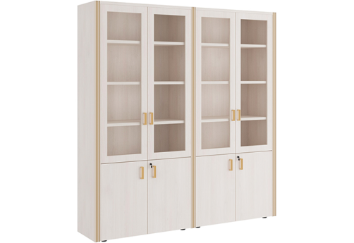 Шкаф для бумаг 4 створки Доминго, цвет дуб шамони светлый