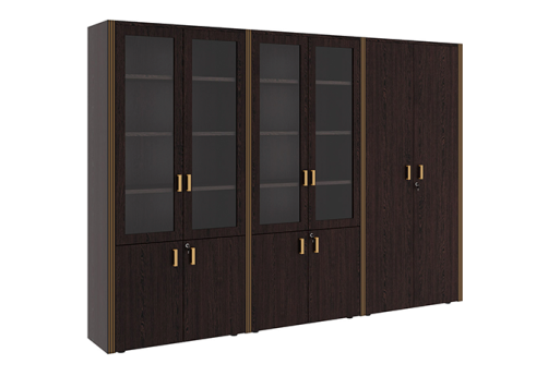 Шкаф для бумаг с гардеробом 6 створок Доминго, цвет венге