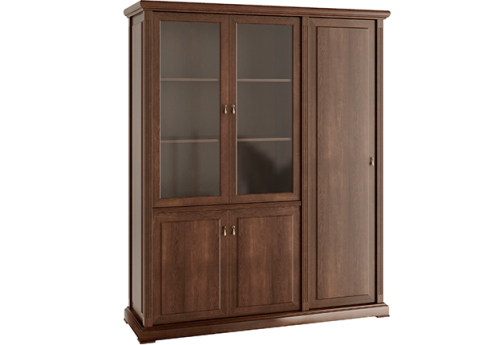 Шкаф для бумаг с одностворчатым гардеробом Ричард, цвет дуб шоколад