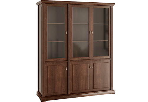 Шкаф для бумаг 3 створки левый Ричард, цвет дуб шоколад