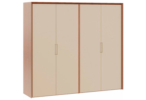 Шкаф для бумаг 4 двери Невада, цвет дуб капучино + бежевый