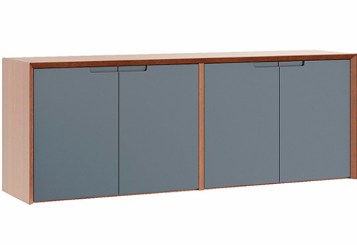 Креденция 4 двери Невада, цвет дуб капучино + серый