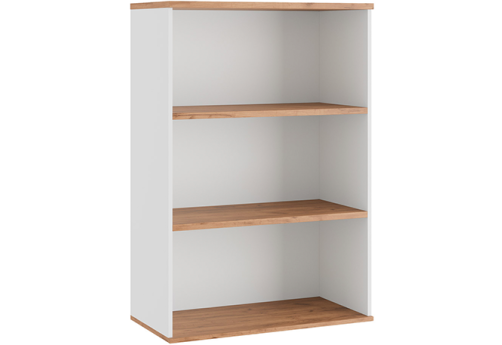 Стеллаж средний Эрника, цвет дуб крафт + белый