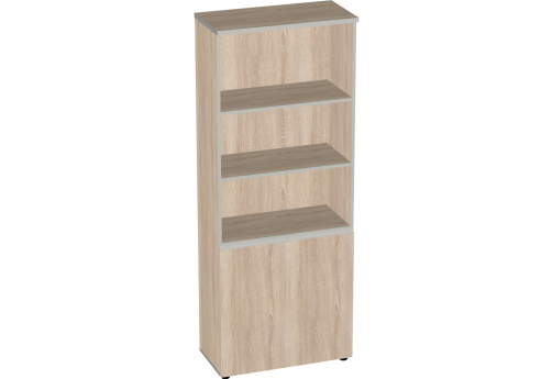 Шкаф широкий высокий (3 открытые полки) Валенсия, цвет дуб сонома