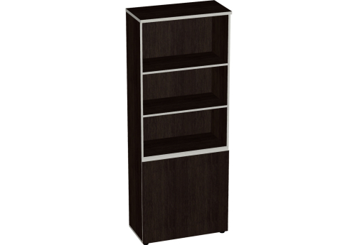 Шкаф широкий высокий (3 открытые полки) Валенсия, цвет венге
