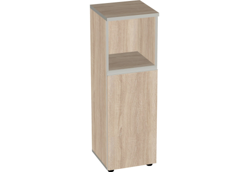 Шкаф узкий средний (1 открытая полка) Валенсия, цвет дуб сонома