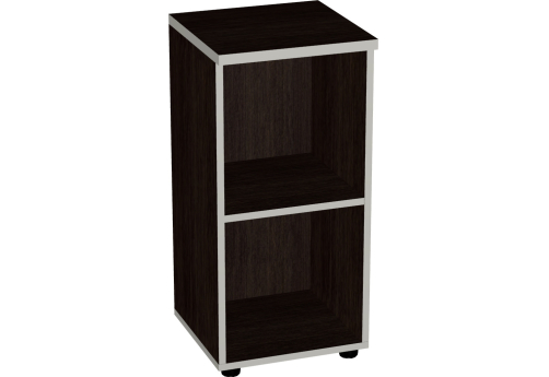 Стеллаж узкий низкий Валенсия, цвет венге