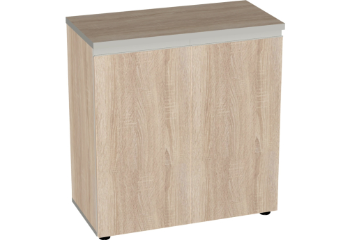 Шкаф широкий низкий закрытый Валенсия, цвет дуб сонома