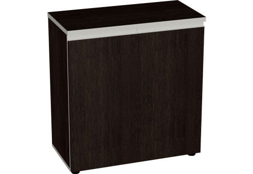Шкаф широкий низкий закрытый Валенсия, цвет венге