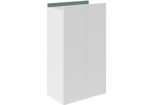 Гардероб средний Беллони, цвет эвкалипт + белый