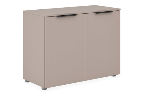 Шкаф низкий широкий закрытый Верро, цвет серый камень