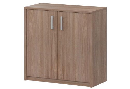 Стеллаж низкий закрытый Аксима, цвет темный шимо