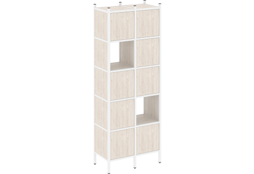 Стеллаж прямой вариант 5 Европа, цвет денвер светлый + белый