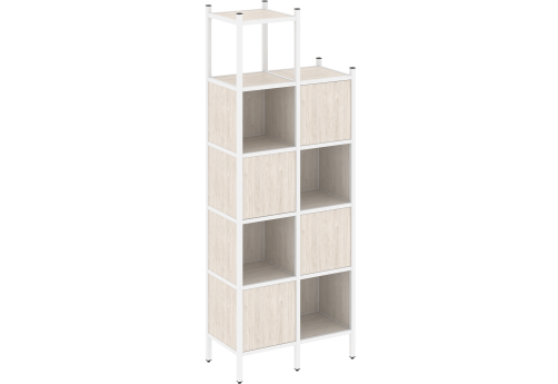 Стеллаж прямой вариант 20 Европа, цвет денвер светлый + белый