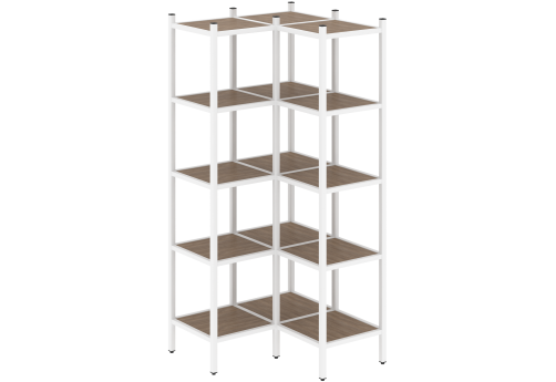 Стеллаж угловой внутренний вариант 32 Европа, цвет дуб аризона + белый