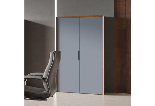 Шкаф средний Невада, цвет дуб капучино + серый