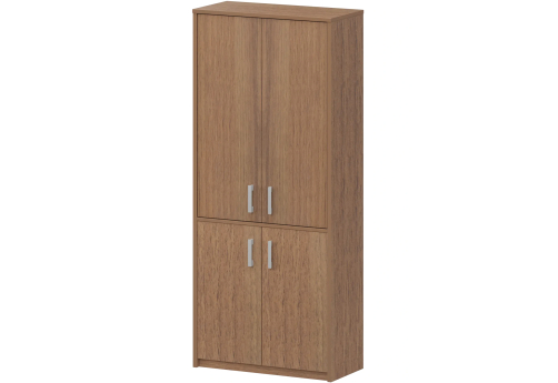 Шкаф комбинированный закрытый Аксима, цвет орех гварнери