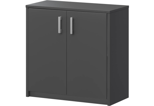 Стеллаж низкий закрытый Аксима, цвет антрацит