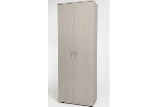 Шкаф высокий широкий закрытый, цвет дуб молочный