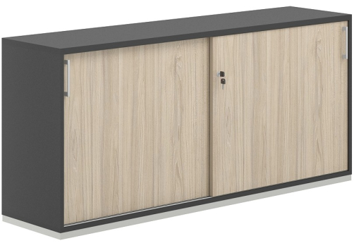 Шкаф-купе 2 уровня Фламинго, цвет антрацит + акация