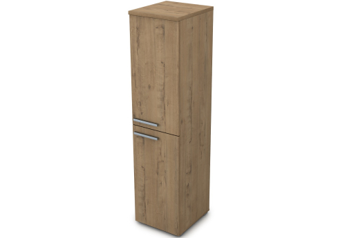 Пенал средний закрытый (2 двери) Платинум Персонал, цвет тиковое дерево