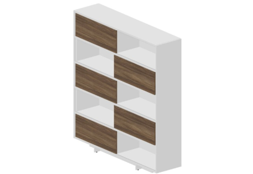 Шкаф-купе Кристо Директ, цвет орех + белый