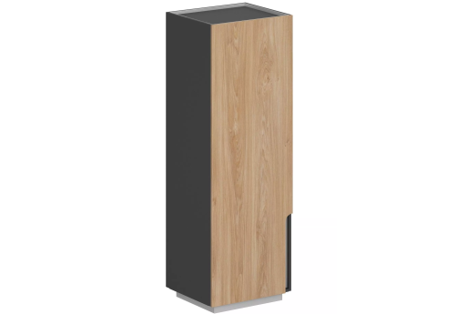 Гардероб (выдвижная штанга) левый, цвет оникс серый + гикори