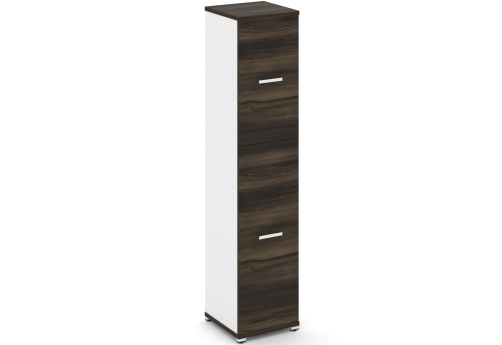 Шкаф одна узкая секция 5 ниш (фасад ЛДСП, 3 ниши + фасад ЛДСП, 2 ниши) Динен, цвет дуб мали-белый