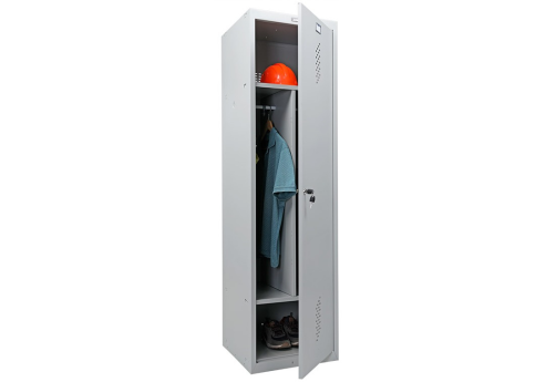 Шкаф для раздевалок усиленный МФ1087 базовый модуль, цвет серый полуматовый