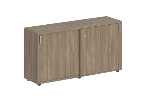 Шкаф-купе низкий с замком Индиго Вуд, цвет дуб темный