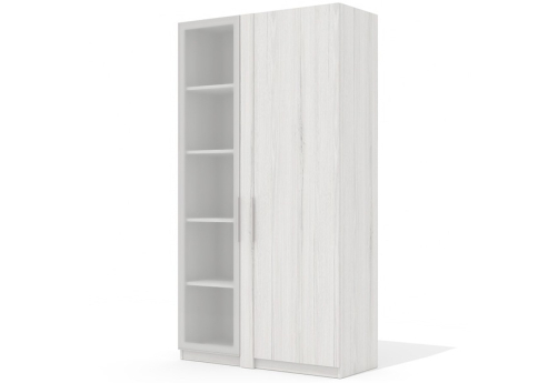 Шкаф-гардероб (4 полки под стеклом) Нордвик, цвет дуб