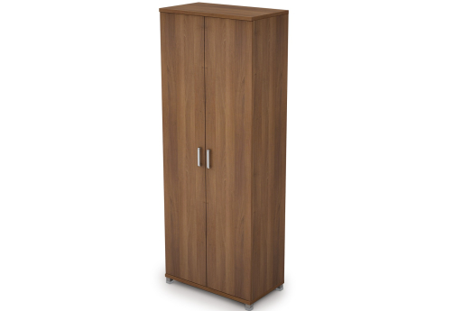 Шкаф высокий широкий закрытый Деко, цвет шамони темный