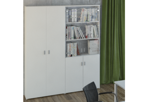 Группа шкафов Хайтек, цвет белый