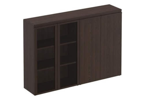 Шкаф средний комбинированный Фиеста, цвет дуб черный