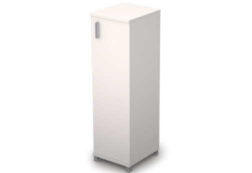 Шкаф средний узкий закрытый Деко, цвет белый