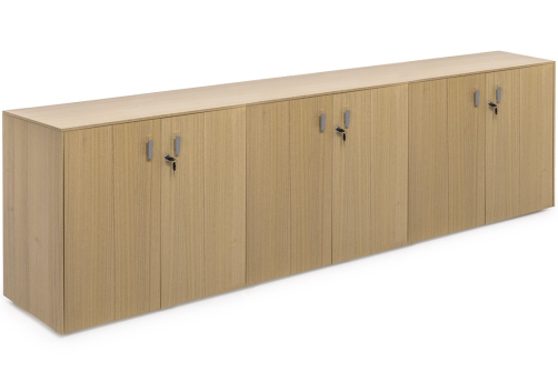 Шкаф 6 дверей, цвет эвкалипт светлый + хром