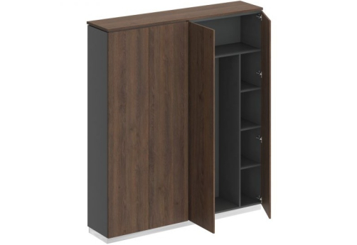 Шкаф с дополнением Римини, цвет дуб темный + антрацит + дуб темный