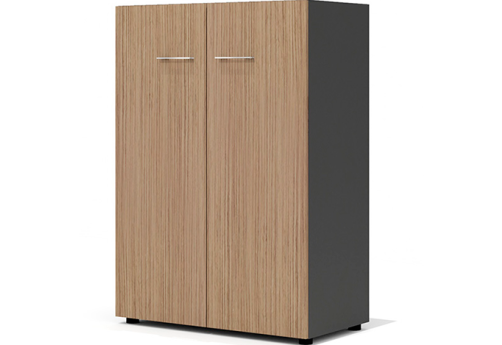Шкаф средний широкий закрытый Адриатика, цвет орех + антрацит