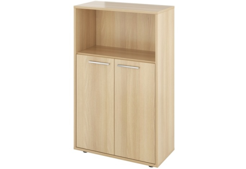 Шкаф низкий широкий с открытой полкой, цвет акация