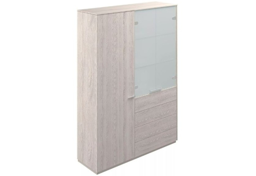 Шкаф комбинированный (гардероб + для документов с ящиками), цвет ясень