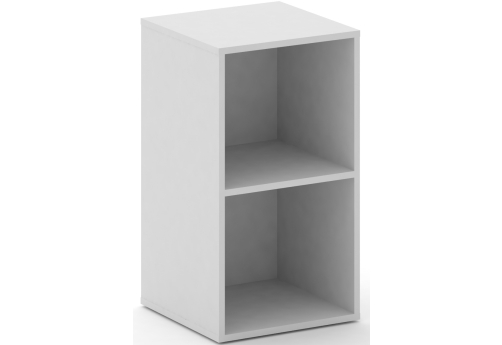 Стеллаж узкий низкий Квентин, цвет белый бриллиант