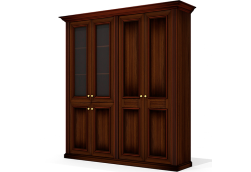 Шкаф комбинированный Альберо, цвет орех темный