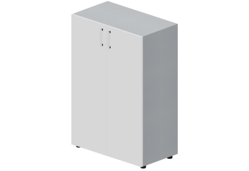 Шкаф средний закрытый Кристо Директ, цвет белый + титан