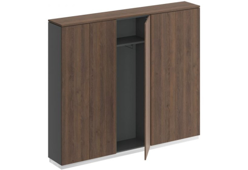 Шкаф гардеробный широкий Римини, цвет дуб темный + антрацит + дуб темный