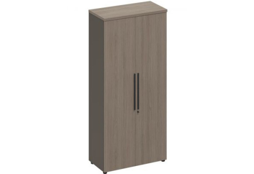 Шкаф широкий высокий Британия, цвет дуб + серый