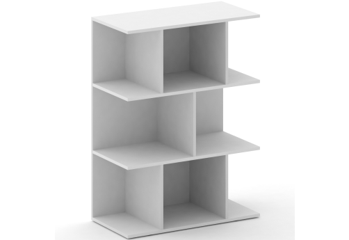 Стеллаж широкий средний Квентин, цвет белый бриллиант