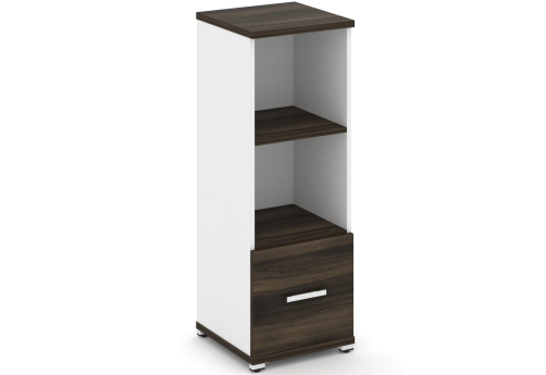 Шкаф одна узкая секция 3 ниши (фасад ЛДСП, 1 ниша) Динен, цвет дуб мали-белый