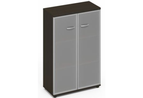 Шкаф средний со стеклом в раме Мира Нумо, цвет венге